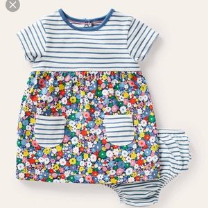 Jersey Hotchpotch Dress - Multi Flower Patch